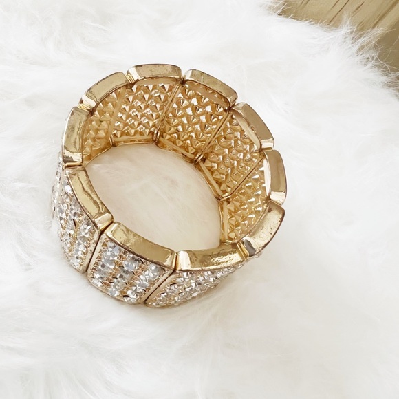 Bebe Gold Crystal Bracelet OS - Picture 5 of 5